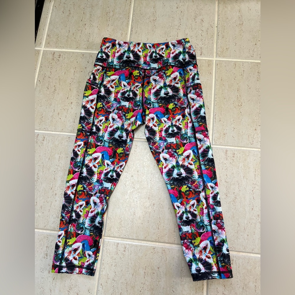 CVG trash panda multi color leggings small cropped